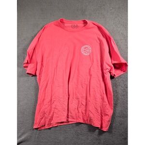 Puppie Love Dog Flamingo Graphic Tee Coral Pink 3XL